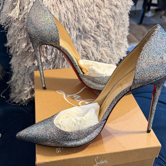 Christian Louboutin Iridescent Silver Heels - Picture 3 of 3